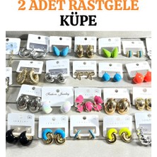 Janra World 2 Adet Rastgele Ithal Küpe Seti | Kararma Yapmaz Yazlık Renkli Küpeler | Yeni Sezon Kadın Küpe