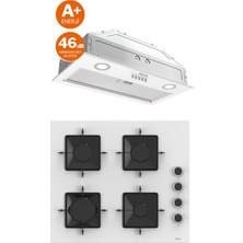 Ferre Mega Plus Serisi 2'li Cam Ankastre Set Ocak + Gömme Aspiratör (SS206-D051SA)