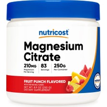 Nutricost Magnesium Citrate 210 Mg - 83 Servis - Fruit Punch Flavored