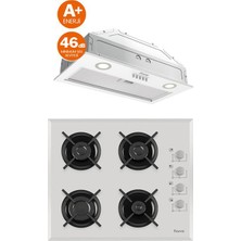 Ferre Mega Plus Serisi 2'li Cam Ankastre Set Ocak + Gömme Aspiratör (1140B-D051SA)