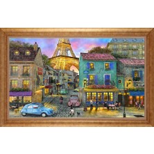 Giyense Altın Çerçeveli Paspartulu Manzara Tablo DF1615