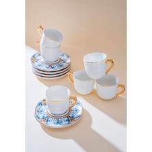 UltraMint Şık 6'lı Kahve Fincan Takımı, 90 Ml, Zarif ve Modern Tasarım