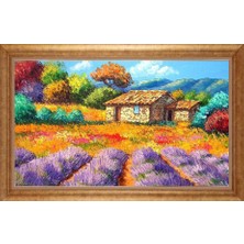 Giyense Altın Çerçeveli Paspartulu Manzara Tablo DF0773