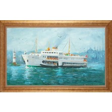 Giyense Altın Çerçeveli Paspartulu Manzara Tablo DF1224