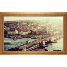 Giyense Altın Çerçeveli Paspartulu Manzara Tablo DF0955