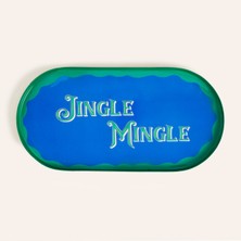 UltraMint Mavi Dekoratif Demir Tepsi 35.5X18X2.54 cm Şık ve Kullanışlı