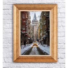 Giyense Altın Çerçeveli Paspartulu Manzara Tablo DF0856