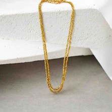 Lal Dizayn Boncuk Kolye - El Yapımı - Bohem Kadın Aksesuar