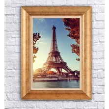 Giyense Altın Çerçeveli Paspartulu Manzara Tablo DF0688