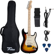 Trion TGP-112-SB Aksesuar ve Amfi Dahil Sunburst Elektro Gitar Seti