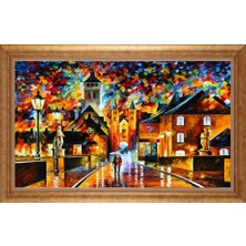 Giyense Altın Çerçeveli Paspartulu Manzara Tablo DF0763