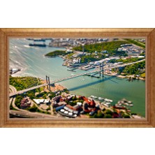 Giyense Altın Çerçeveli Paspartulu Manzara Tablo DF1497