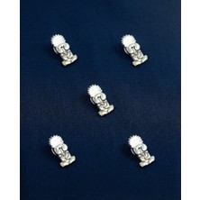 Zaytoon 5\'lu Filistin Hanzala Simgisi Gri Renki Rozeti A300002-05