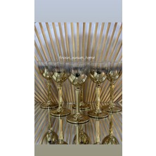 UltraMint Şık Gold Lüx 6 Kişilik Kadeh Takımı Seti