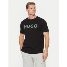 Hugo Erkek %100 Pamuklu Logolu Kısa Kollu Siyah2 T-Shirt 50467556-005