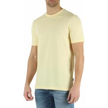 Boss Erkek Regular Fit Kısa Kollu Düz Bisiklet Yaka Sarı1 T-Shirt 50468347-749