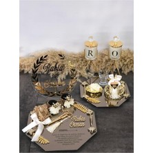 UltraMint Nişan Tepsi Takımı ve 200 Adet Madlen Çikolata Hediye Seti