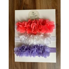 Glory Baby 3'lü Bebek Bandana Seti Çiçek-Handmade