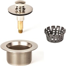 Storemax Pf Waterworks PF0940-BN Kaldırma Kilidi (Bastır) Küvet/banyo Küveti Tahliye Düzeneği Contalı - Kalın 11,5 Iplik Başına Inç Serbest Saç Tutucu/süzgeç, Tıkanıklıkları Önlemek Için, Fırçalanmış Nikel