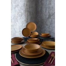 UltraMint Şık 24 Parça Porselen Yemek Takımı, 6 Kişilik, Modern ve Zarif Tasarım