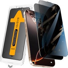 Maks Technology iPhone 14 Mkst 2.5d Oliv Privacy Temperli Cam Ekran Koruyucu + Kolay Uygulama Aparatı - Siyah