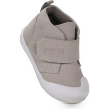 Kiko Kids Winnie Ilk Adım Cırtlı Kız Bebek Günlük Bot Ayakkabı Gri