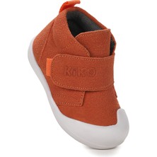 Kiko Kids Winnie Ilk Adım Cırtlı Kız Bebek Günlük Bot Ayakkabı Turuncu
