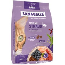 Sanabelle Life Adult Devekuşlu & Yaban Mersinli Kuru Kedi Maması 400 gr