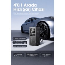 Qifit Akıllı Dijital Ekranlı Araç Marş Güç Kaynağı & Hava Kompresörü – 8000MAH Powerbank – 150 Psı Lastik Şişirme – LED Acil Aydınlatma