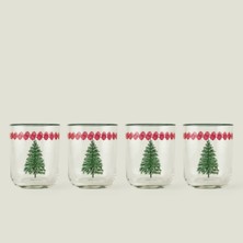 UltraMint Yılbaşı Temalı 4'lü 350 cc Bardak Seti, Şık ve Kullanışlı Tasarım