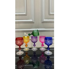 UltraMint El Işi Renkli Kristal Kahve Yanı Su Bardağı 150 Ml, Şık ve Zarif Tasarım