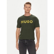 Hugo Erkek %100 Pamuklu Logolu Kısa Kollu Yeşil1 T-Shirt 50467556-309