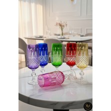 UltraMint El Işçiliği Kristal Kahve Yanı Flüt Su Bardağı, Zarif ve Şık Tasarım