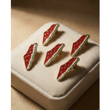 Zaytoon 5\'lu Filistin Haritası Sembolü Karpuz Tasarımlı Filistin Haritası Rozet A300005-05