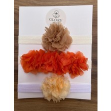 Glory Baby 3'lü Bebek Bandana Seti Çiçek-Handmade