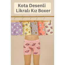 Kota 3400 Desenli Likralı Kız Boxer