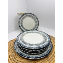 Tulu Porselen 7 Parça 6 Kişilik Pasta Servis Sunum Takımı