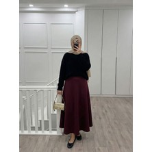 Miostil Scuba Verev Etek-Bordo