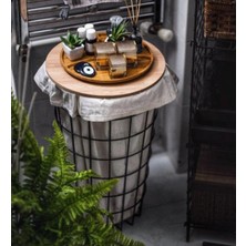 UltraMint Şık Mdf Kapaklı Kumaşlı Tel Kirli Sepeti, Pratik ve Kullanışlı Tasarım