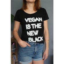 Siyah Tshirt - Vegan Is The New Black