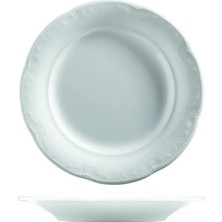 UltraMint 12'li 22 cm Porselen Caprice Çukur Yemek Tabağı Seti