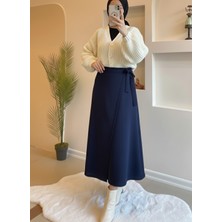 Miostil Ön Kapak Detay Atlas  Etek-Lacivert