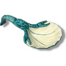 UltraMint Mavi Istakoz Seramik Kaşıklık 26 cm - Şık ve Kullanışlı Tasarım