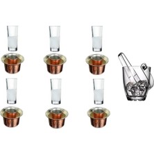 UltraMint 14 Parça Bakır Ehlikeyf ve Rakı Meşrubat Seti, Şık ve Kullanışlı Tasarım