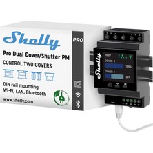 Storemax Pro Çift Kapak/deklanşör Pm | Lan, Wi-Fi ve Bluetooth Bağlantısı, Profesyonel Dın Ray Akıllı Çift Kapaklı/deklanşör Kontrol Cihazı 2 Kapaklı 16 A | Ev Otomasyonu | Hassas Güç Ölçümü