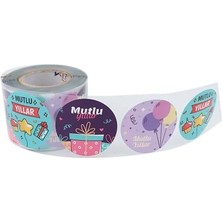 Storemax , Hazır Al Hızlı Al Mutlu Yıllar Etiketi 5cm Çapında 500 Adet, Doğum Günü, Yılbaşı Gecesi ve Nice Yaşlar Için Kuşe Etiket