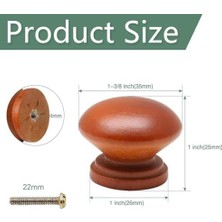 Storemax Mutfak Dolabı Topuzları, 12 Parça Yuvarlak Ahşap Dolap Topuzları, Çekmece Topuzları, Şifonyer Topuzları, Çekmece Kulpları, Şifonyer Çekmece Kulpları, Şifonyer Çekmeceleri Için Topuzlar (Vernik)