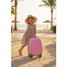 Wexta WX-412 Pembe Şapkalı Kız Çocuk Valizi