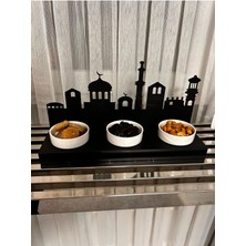 UltraMint Ramazan Ayı Dekoratif Siyah Çerezlik, Şık ve Zarif Tasarım