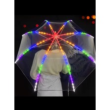 Zigver Işıklı Ledli Renkli Şemsiye Party Dogum Günü Değişebilir 3 Mood